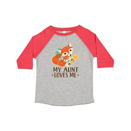 

Inktastic Aunt Loves Me Woodland Fox Gift Toddler Boy or Toddler Girl T-Shirt