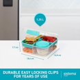 thumbnail image 3 of Sistema Boîte à Lunch Bento à Emporter avec Récipient à Yogourt, 1,25 L, Couleur Peut Varier, 1 Paquet, 3 of 5