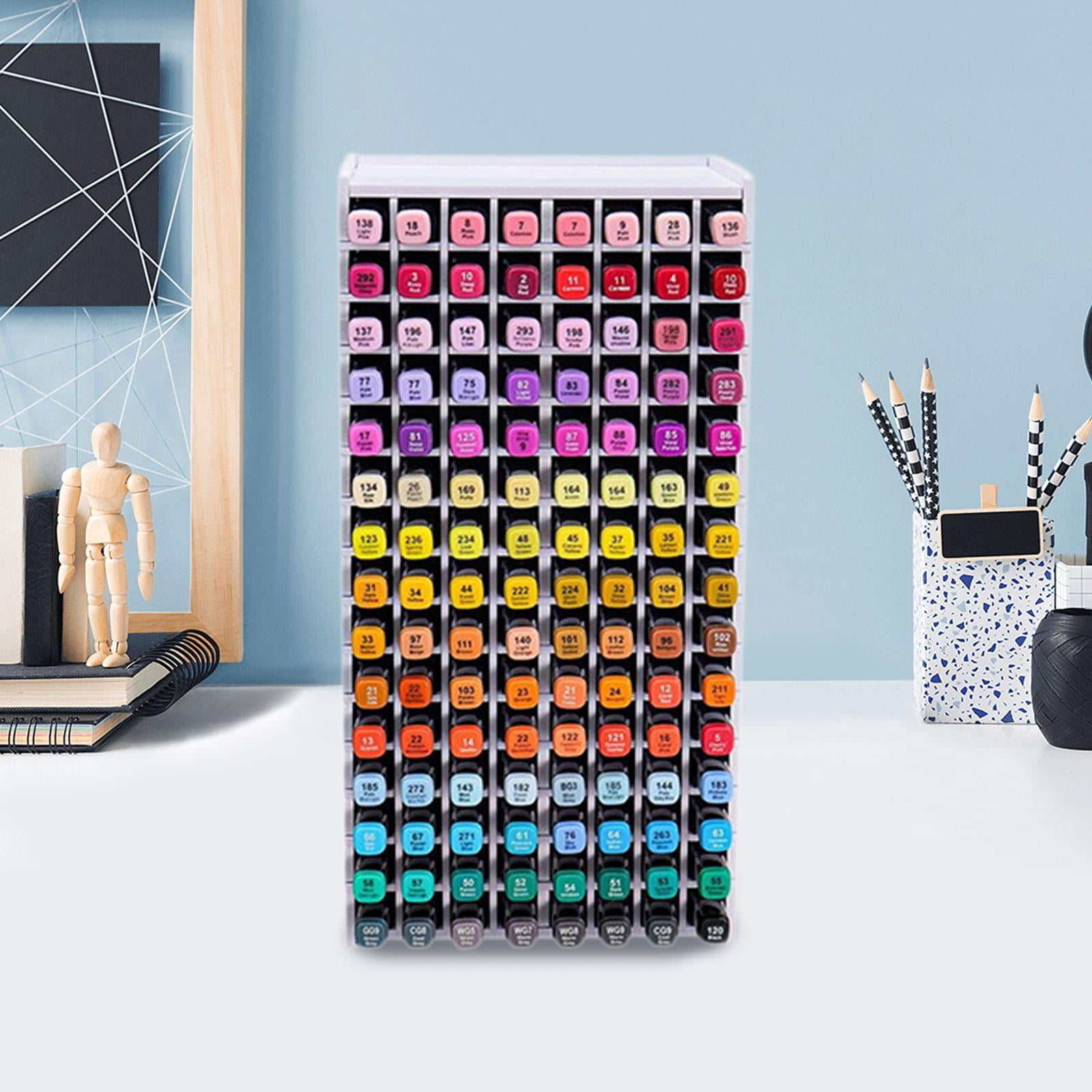 Yunhgft Art Marker Organizer 120 Holes Space Saving Craft Paint Storage Ink Bottle Stand