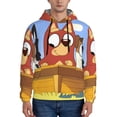 thumbnail image 2 of Lsque Bluey Pattern Casual Men's Hoodie,Hooded Sweatshirt with Kangaroo Pocket,Pullover Hoodie-X-Large, 2 of 8