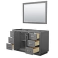 thumbnail image 2 of Wyndham Collection Miranda 54" Wood Single Bathroom Vanity in Dark Gray/Nickel, 2 of 5