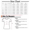 thumbnail image 3 of Pompotops Femmes Confortable Casual Été Manches Courtes Impression Pli Pull Col en V Manches Courtes Top Chemisier T-shirt Dégagement, 3 of 4
