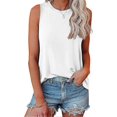 thumbnail image 1 of Camisola informal sin mangas para mujer, holgada, de verano, talla grande, 1 of 3