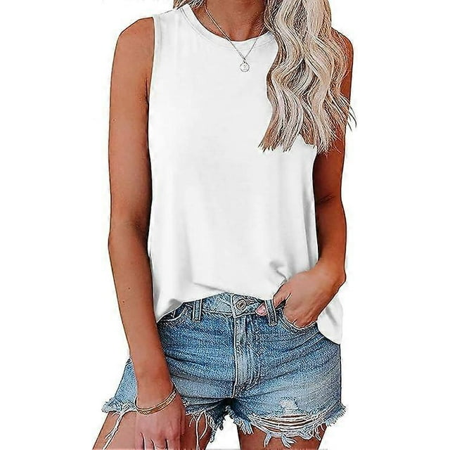 Camisola informal sin mangas para mujer, holgada, de verano, talla grande