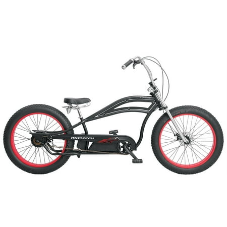 WonderWheels Cyclone E Bike 26' 4.0 Tires Rated Power 500W Motor, - Black, Polish Rims