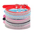 thumbnail image 6 of Cheers.US 3 Row PU Leather Rhinestone Diamante Dog Collar Soft Bling Cat Puppy Small Pet, 6 of 7
