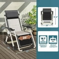 thumbnail image 5 of ABORON Outdoor Recline Chair Heavy Duty Zero Gravity Chair with Headrest & Tray, Folding Lawn Recliner Outdoor Lounge Chairs Sturdy Adjustable Patio Recline, 5 of 10