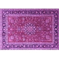 thumbnail image 1 of Ahgly Company Indoor Rectangle Medallion Purple Traditional Area Rugs, 6' x 9', 1 of 4