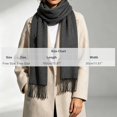thumbnail image 3 of LUVDA Knit Scarf Wrap for Women Solid Long Fringe Warm Casual Fall Winter, 3 of 5