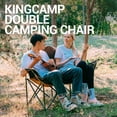 thumbnail image 4 of KingCamp Double Camping Chair, Oversized Loveseat Camping Couch, Lawn Chairs with Carrying Bag, Folding Chair for Two People Heavy Duty, Support Up to 440 lbs (Khaki/Coffee), 4 of 7