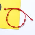 thumbnail image 3 of 2Pcs Good Luck 7 Knots Red String Bracelet With for Wish Card Friendship Bracele, 3 of 10
