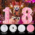 thumbnail image 4 of POINTERTECK LED Digital Lights Glitter Numbers Sign Battery Powered Warm White Night Light Party Wedding Home Decor  Style 1 One Size, 4 of 13
