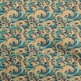 thumbnail image 1 of oneOone Cotton Silk Light Blue Fabric Asian Japanese Wave Sewing Craft Projects Fabric Prints By Yard 42 Inch Wide, 1 of 4