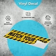 thumbnail image 6 of Dimarongton Watch Your Step Vinyl Stickers, 2 PC 10x3 Caution Stickers, Yellow/Black, 6 of 6