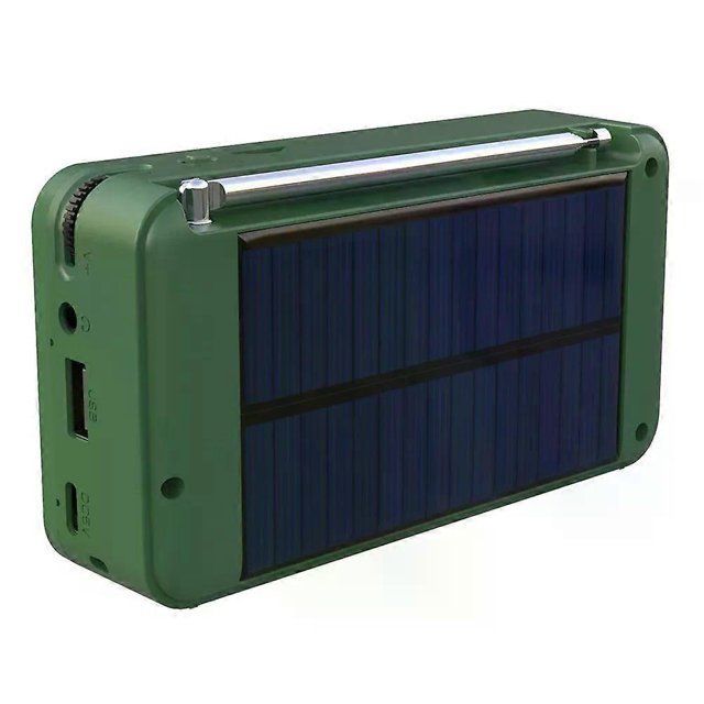 Radio Numérique Portable DAB+ Compatible Bluetooth Alimentée par Énergie Solaire/rechargeable Récepteur Radio d'Urgence Affichage LCD Haut-Parleur Sans Fil