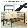 thumbnail image 5 of Maenizi 18 inch Tall Twin Bed Frames with Headboard and Footboard, Heavy Duty Metal Platform Bed Frame Twin No Box Spring Needed, Easy Assembly, Under Bed Storage, Noise Free, Black, 5 of 7