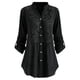 thumbnail image 1 of Blusas de manga larga con cuello en V y botones de encaje para mujer, tallas grandes, en liquidación, de Giftesty, 1 of 3