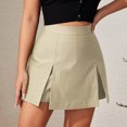 thumbnail image 6 of THDHVS Women's Skirts,Women High Waist Skort with Double Side Slits Stretchy A Line Shape with Zipper Closure Sporty Fashion Pants for Casual Outings and Active Wear,Skirts for Women Trendy, 6 of 9
