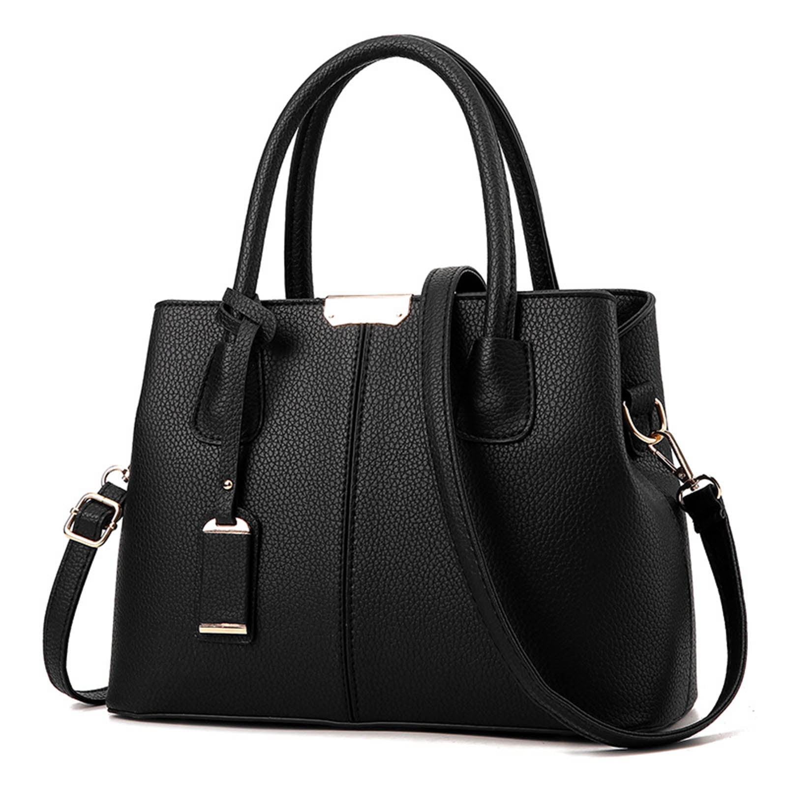 Faraee Purses and Handbags for Women Leather Tote Top Handle Satchel Crossbody Work Shoulder Bags Ladies Black