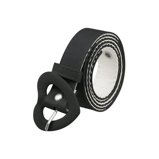 Cinturón de cintura para mujeres INSPIRE CHIC con hebilla de corazón decorativa para jeans y vestidos en negro