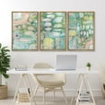 thumbnail image 4 of IDEA4WALL Framed Canvas Print Wall Art Set of 3 Multi-Colored Floral Garden Abstract Illustration Print Pastel Colorful Wildflowers Landscape Modern Digital Art for Home Decor - Natural 16"x24"x3, 4 of 5
