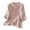 Light Violet, variant on Women's Cotton Linen Shirt, Half-Button 3/4 Sleeve Crewneck Blouse with Embroidery, Boho Summer Top for Casual Daily Wear, Vacation and Relaxed Outfits Light Violet XXL