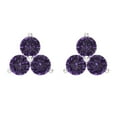 thumbnail image 3 of 3 ct Screw-Back Stud Earrings for Women | 5.0mm Round Cut Simulated Alexandrite | 18K White Gold, 3 of 5