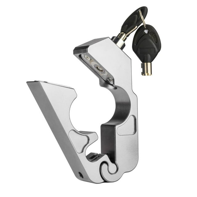 Mango de motocicleta de Aluminio Plateado Sunnimix manillar de palanca de freno bloqueo de seguridad