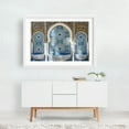 thumbnail image 2 of Moroccan fountain - Fes Fez-Meknès Morocco Photography Geometric Pattern Architecture Fountain Mediterranean White Framed Wall Art Print 16 x 24 inches, 2 of 3