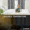 thumbnail image 5 of Black White Blackout Curtains for Bedroom/Living Room, Thermal Insulated Kitchen Curtains, Modern Abstract Art Farmhouse Grommet Darkening Window Treatment Drapes 52"x63"x2, 5 of 8