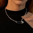 thumbnail image 2 of Safety Pin Necklace Dainty Gold Necklace for Women Trendy Safety Pins with Heart Charm Paperclip Necklace for Women Safety Gifts for Women, 2 of 12