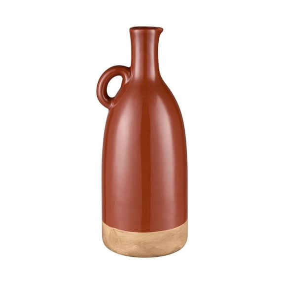 Elk Home Adara Traditional Large Vase in Brick Red Finish