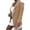 Khaki, variant on kakina CMSX Women's Summer Solid Color Slim Long Sleeve Double Breasted Suit Small Jacket Army Green, L