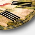 thumbnail image 3 of Designart 'Three Pink Roses' Traditional wall clock, 3 of 3