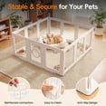 thumbnail image 4 of JEKO&JEKO Clear Acrylic Pet Playpen, Indoor Dog Pen for Small Pets, Easy Assembly, 6 Panels, White, 4 of 5