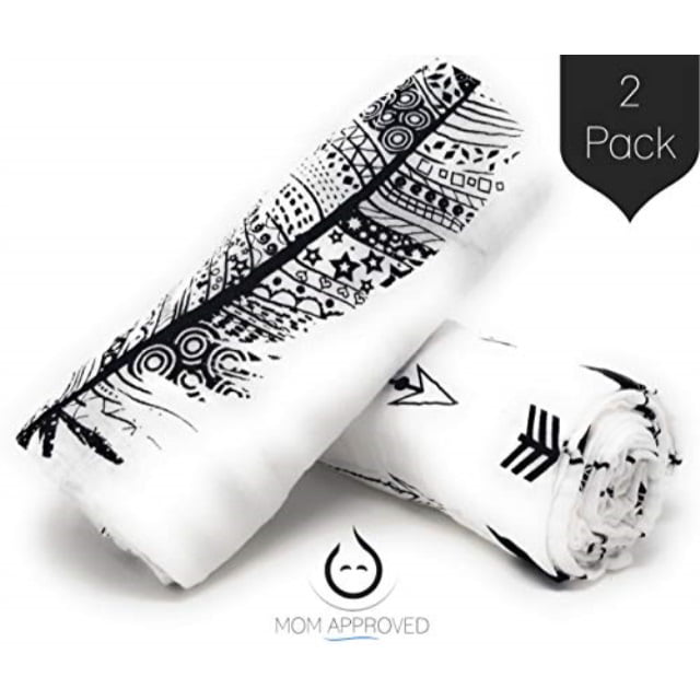 2 PACK 47"X47" SIZE WEESPROUT 100% ORGANIC COTTON MUSLIN SWADDLE BLANKETS 