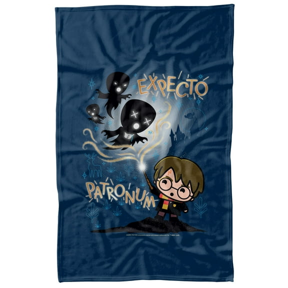 Harry Potter Expecto Patronum Chibi Potter Fleece Blanket 36' x 58',Expecto Patronum Chibi Potter