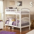 thumbnail image 2 of Leo & Lacey Twin Over Twin Bunk Bed in White, 2 of 5