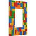 thumbnail image 2 of Nadoabtm Decorative Outlet Covers Funny Colored Building Blocks 1 Gang Single Rocker Light Switch Cover Plate Wall Plates GFCI Faceplate for Kids room Nursery Decor, 2 of 8