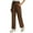 Brown, variant on UAMVSH Women's Hiking Pants Lightweight Waterproof Wide Leg Cargo Pants with Pockets Water Resistant Outdoor Camping Drawstring Athletic Pants