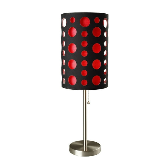 Modern Table Lamp - Retro Black White Design, 33" Accent Lighting for Living Room, Bedroom, Office