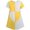 Yellow, variant on Girls Dress Color Contrast Heart A-line Sundress 5