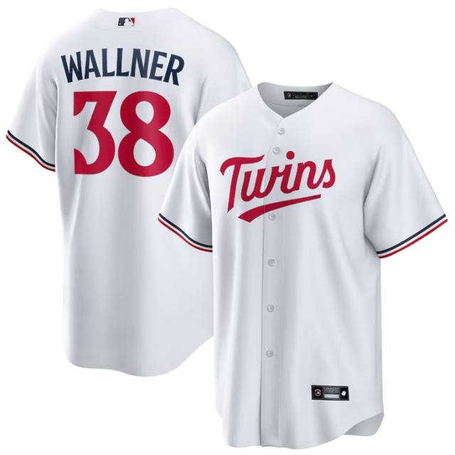 Camiseta clásica de béisbol blanca de Matt Wallner de los Minnesota Twins, con número de estrella bordado.-XXL