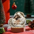 thumbnail image 2 of Nmdmisc Nativity Scene Ornaments,Acrylic Heart-Shaped Ornament of Jesus,Desktop Decorative Ornaments,Religious Gift for Family Friends and Christian,C, 2 of 6