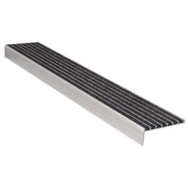 Stair Nosing Extruded Aluminum Black, 60 in W x 1/4" Thick