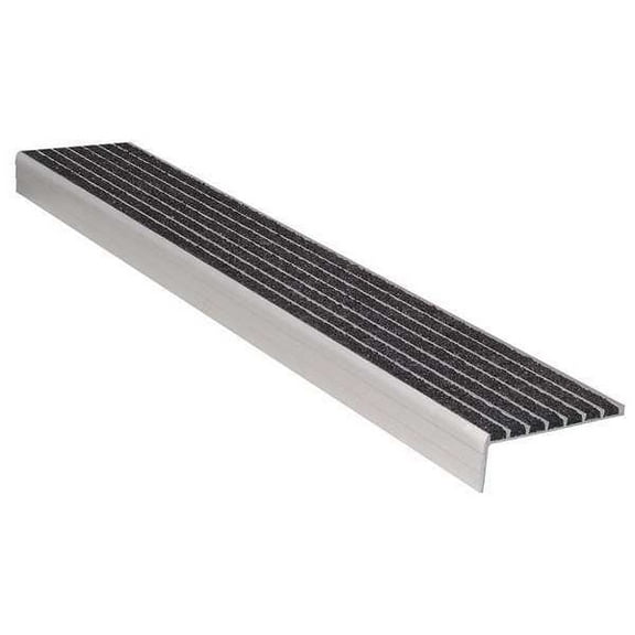 Stair Nosing Extruded Aluminum Black, 36 in W x 1/4" Thick