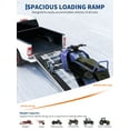 thumbnail image 3 of MIUUKA  85x54" Tri-Fold Aluminum Loading Ramp, Heavy Duty 1500 lbs Capacity,for ATVs,Snowmobiles,Lawn Tractors,Trailers, and Trucks,Collapsible&Rust-Proof&Anti-Slip Treads&Includes Safety, 3 of 8