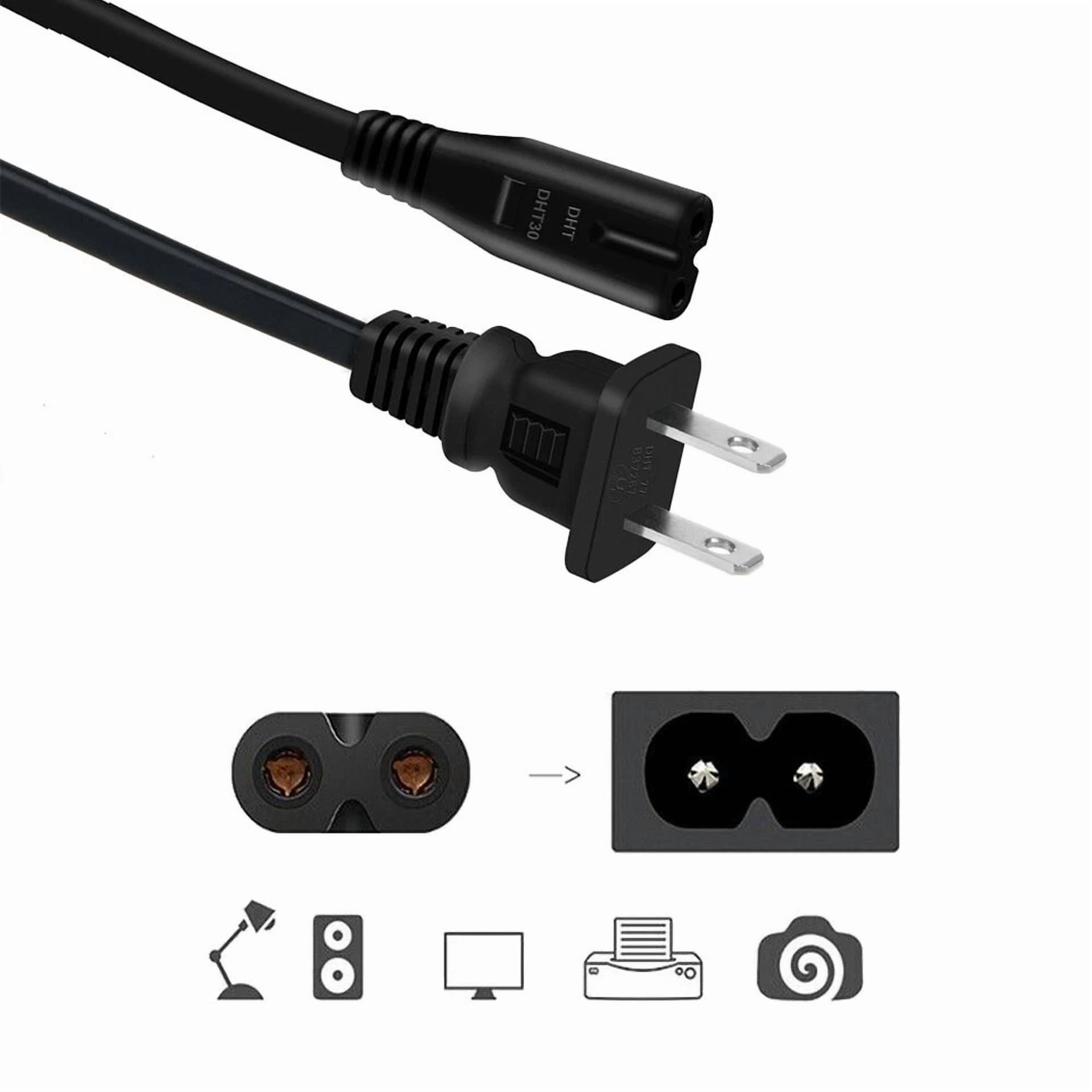 BUTTERFLY- 6Ft Ul Ac Power Supply Cord Cable Plug For Tcl Roku Smart Tv 32S4610R 48Fd2700