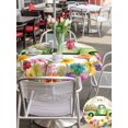 thumbnail image 5 of Outdoor Tablecloth with Umbrella Hole for Patio/Picnic/Party/Camping, Spring Floral Waterproof Table Cloth Round Cover Washable, Green Country Truck Rustic Botanical Farmhosue (Dia 60"), 5 of 8