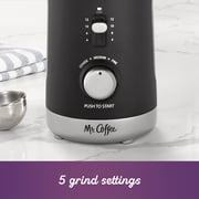 Mr. Coffee Multi-Grind 12 Cup Automatic Coffee Grinder | Chamber Cleaning System | 5 Grind Settings | Auto Shutoff